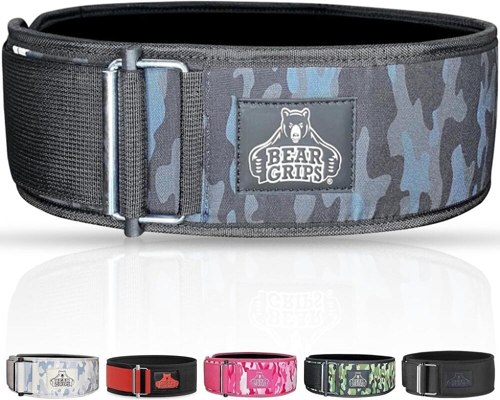 Bear Grips Triple Layer Workout Bel Weightlifting Belt Black Camo Small Gym Gear